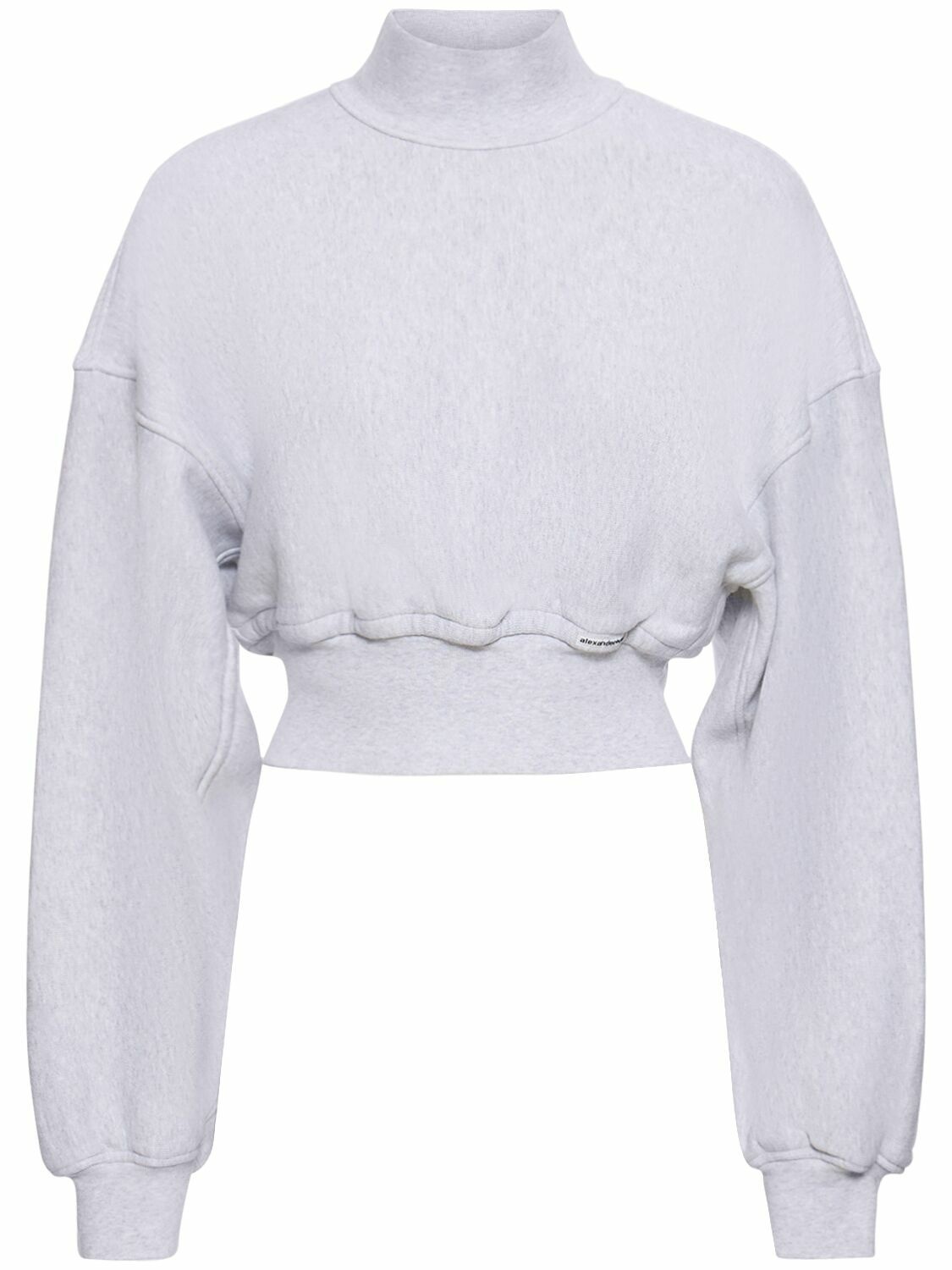 Photo: ALEXANDER WANG - Cropped Cotton Turtleneck Sweater