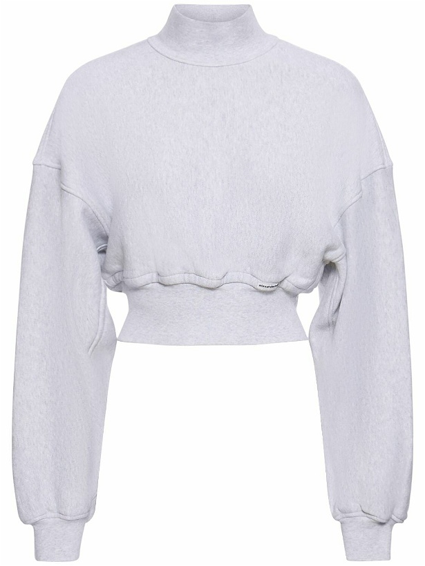 Photo: ALEXANDER WANG - Cropped Cotton Turtleneck Sweater