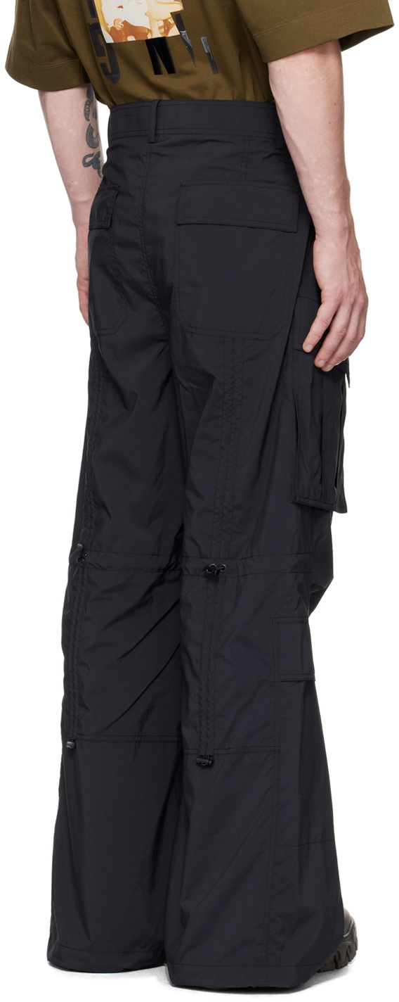 Juun.J Black Tuck Cargo Pants