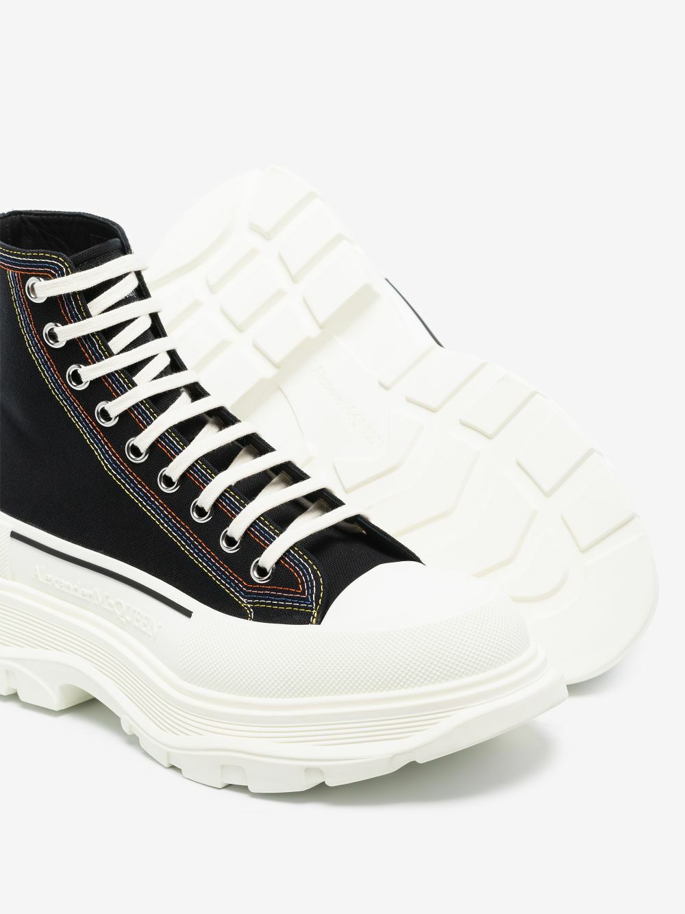 Alexander McQueen Black Tread Slick High Top Sneakers