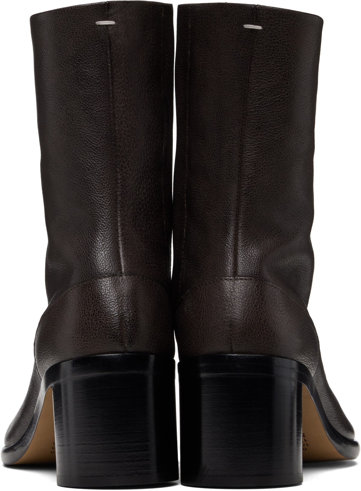 Maison Margiela Brown Tabi Ankle Boots