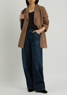 Skall Studio Milan Linen-blend Blazer Brown