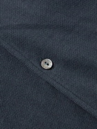 STÒFFA - Camp-Collar Cotton-Piqué Shirt - Blue