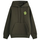 Moncler Men's Badge Logo Hoodie in Green