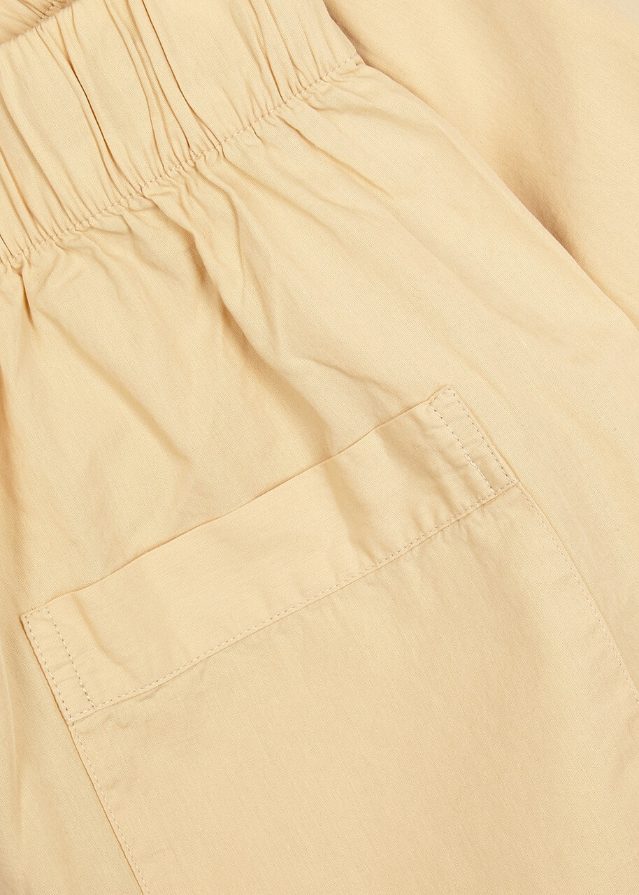 Tekla Unisex Poplin Pyjama Shorts Beige