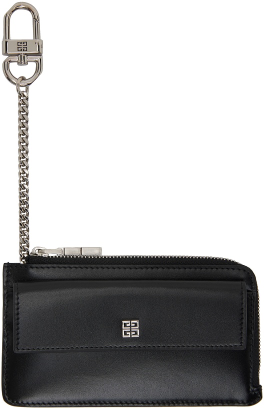 Photo: Givenchy Black Leather 4G Zipped Card Holder