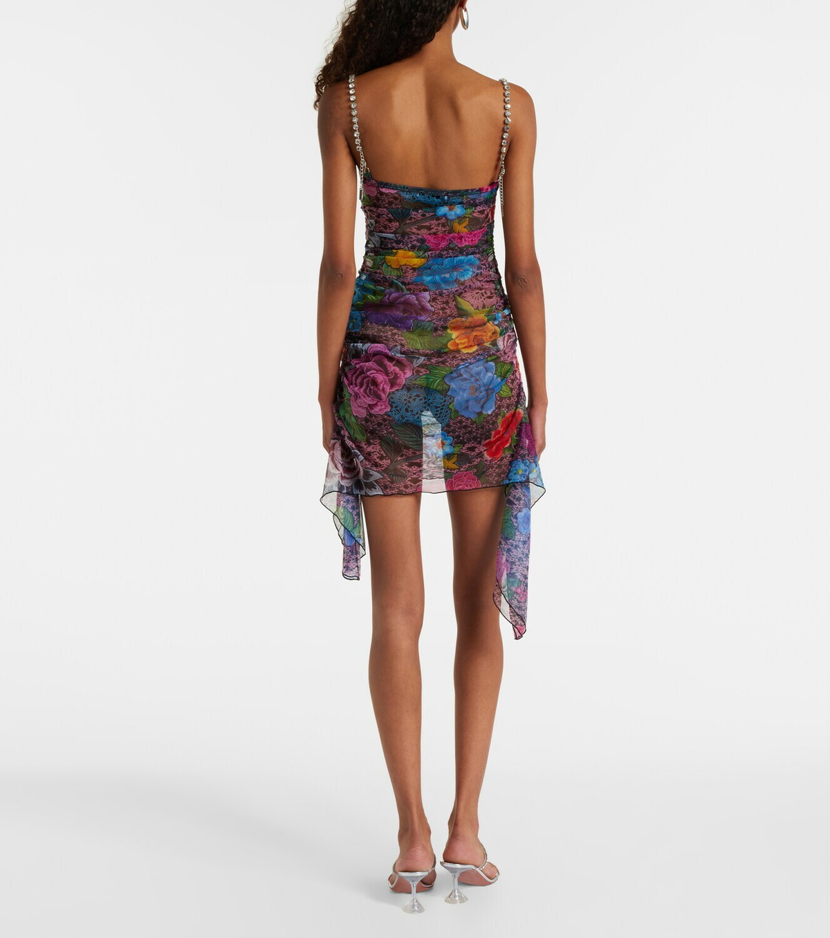 Area Crystal-embellished tulle minidress