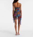 Area Crystal-embellished tulle minidress