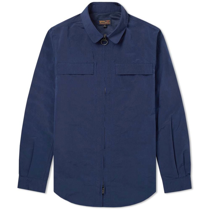 Photo: Barbour Heritage Hoad Overshirt Jacket Blue