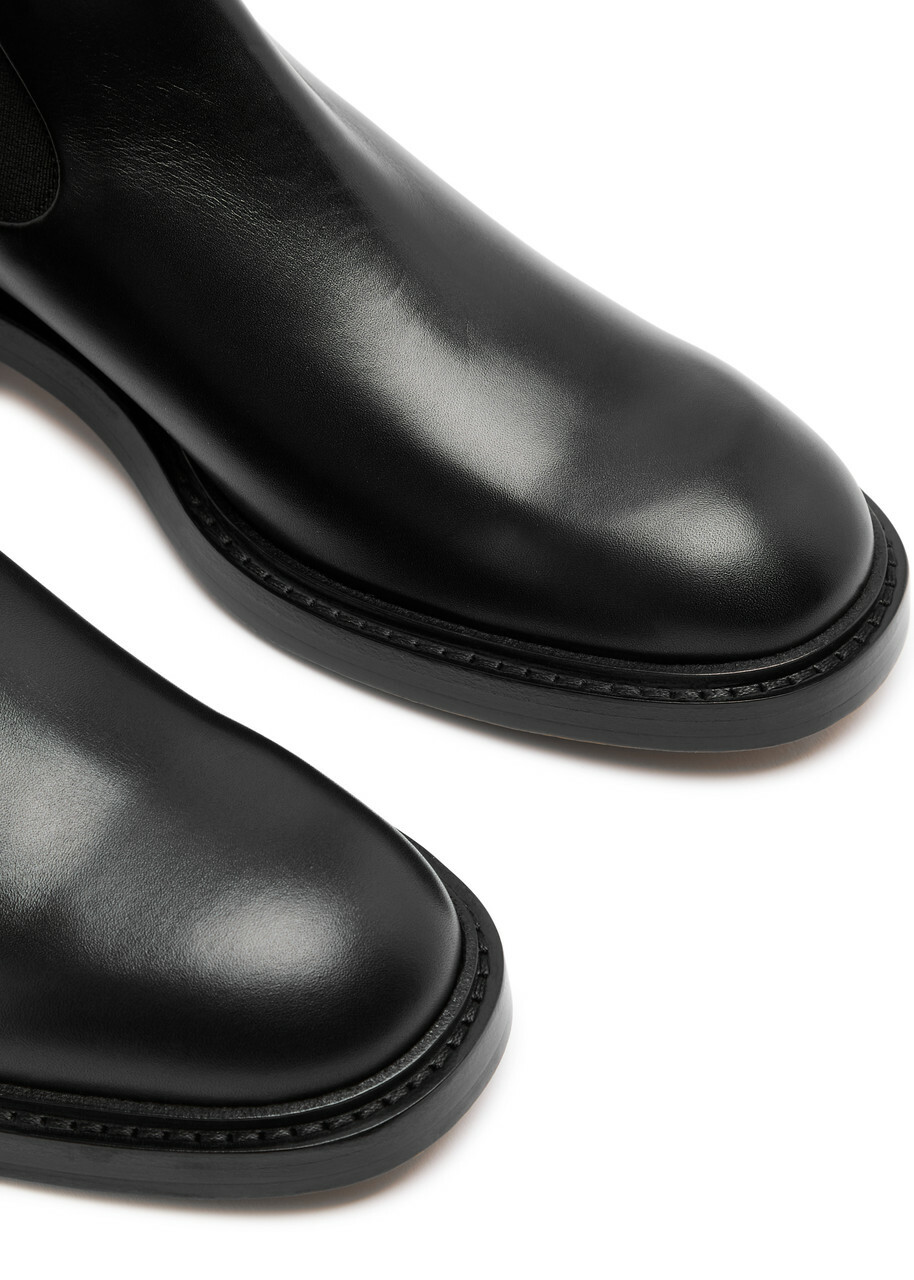 Chloe Women's Black Marcie 40 Leather Chelsea Boots