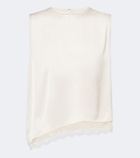 Vince Lace-trimmed satin top