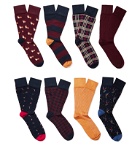 Corgi - Eight-Pack Cotton-Blend Socks - Multi