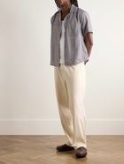 Corridor - Cumberland Camp-Collar Cotton-Blend Jacquard Shirt - Gray