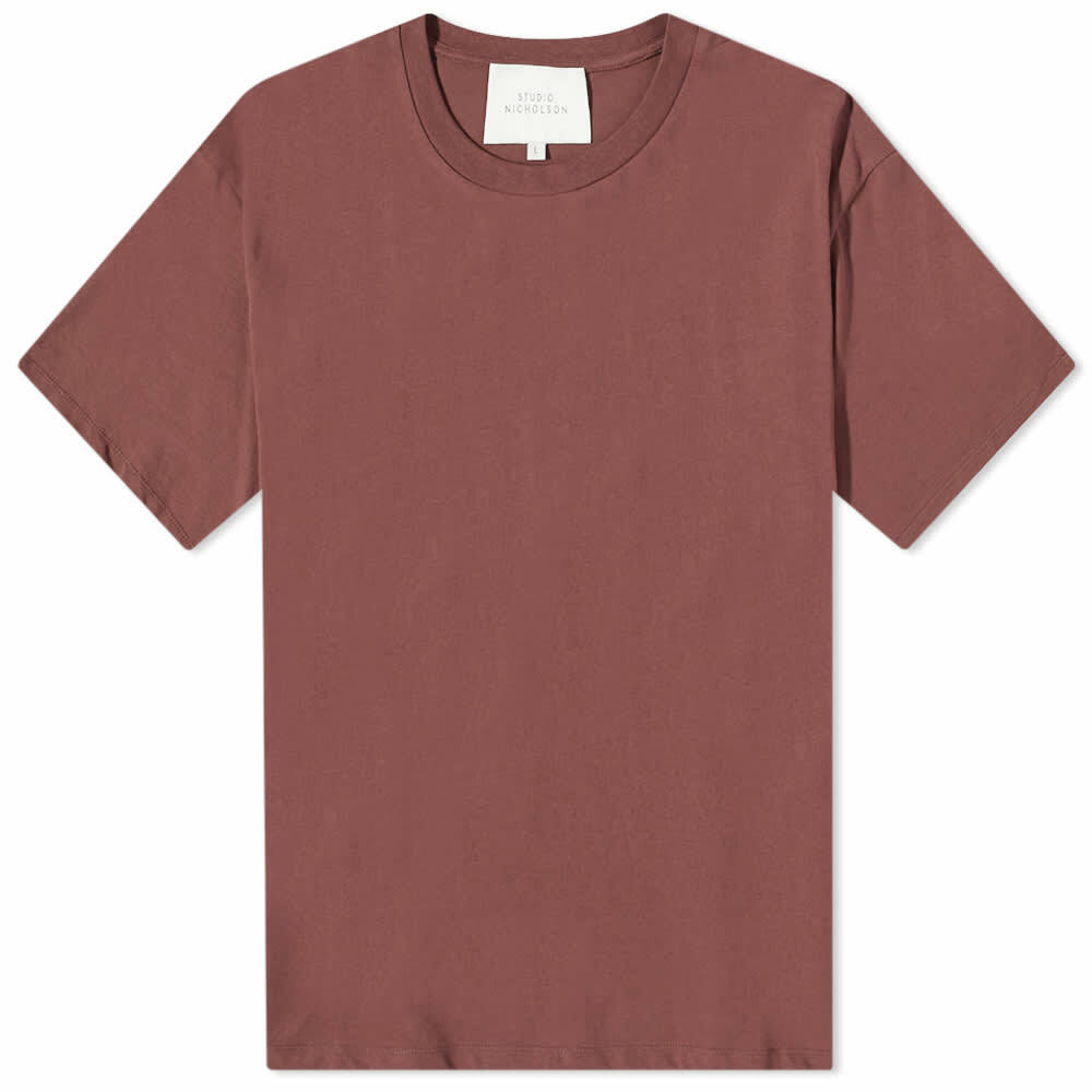 Studio Nicholson Men's Bric T-Shirt in Chestnut Studio Nicholson