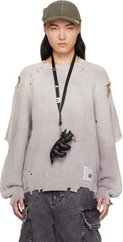 Miharayasuhiro Multicolor Broken Knit Sweater Maison MIHARA YASUHIRO