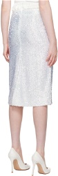 Recto White H-Line Midi Skirt