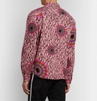 Stüssy - Camp-Collar Printed Cotton-Flannel Shirt - Pink