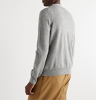 Comme des Garçons SHIRT - Slim-Fit Check-Panelled Mélange Wool Cardigan - Gray