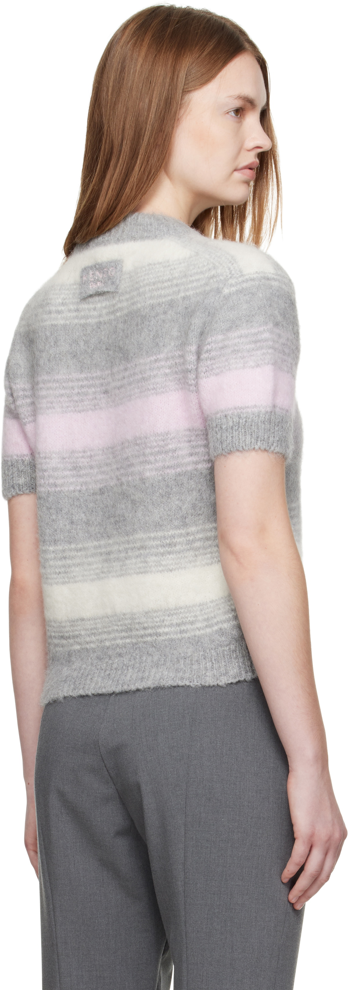 Kenzo Gray Kenzo Paris 'KENZO Speed Stripe' Sweater