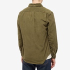 Portuguese Flannel Men's Lobo Button Down Corduroy Shirt in Olive