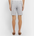 Odyssee - Pierre Pinstriped Linen-Seersucker Shorts - Gray