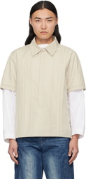lesugiatelier Beige Pin Tuck Shirt