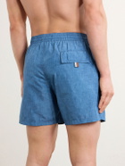 Canali - Straight-Leg Mid-Length Swim Shorts - Blue
