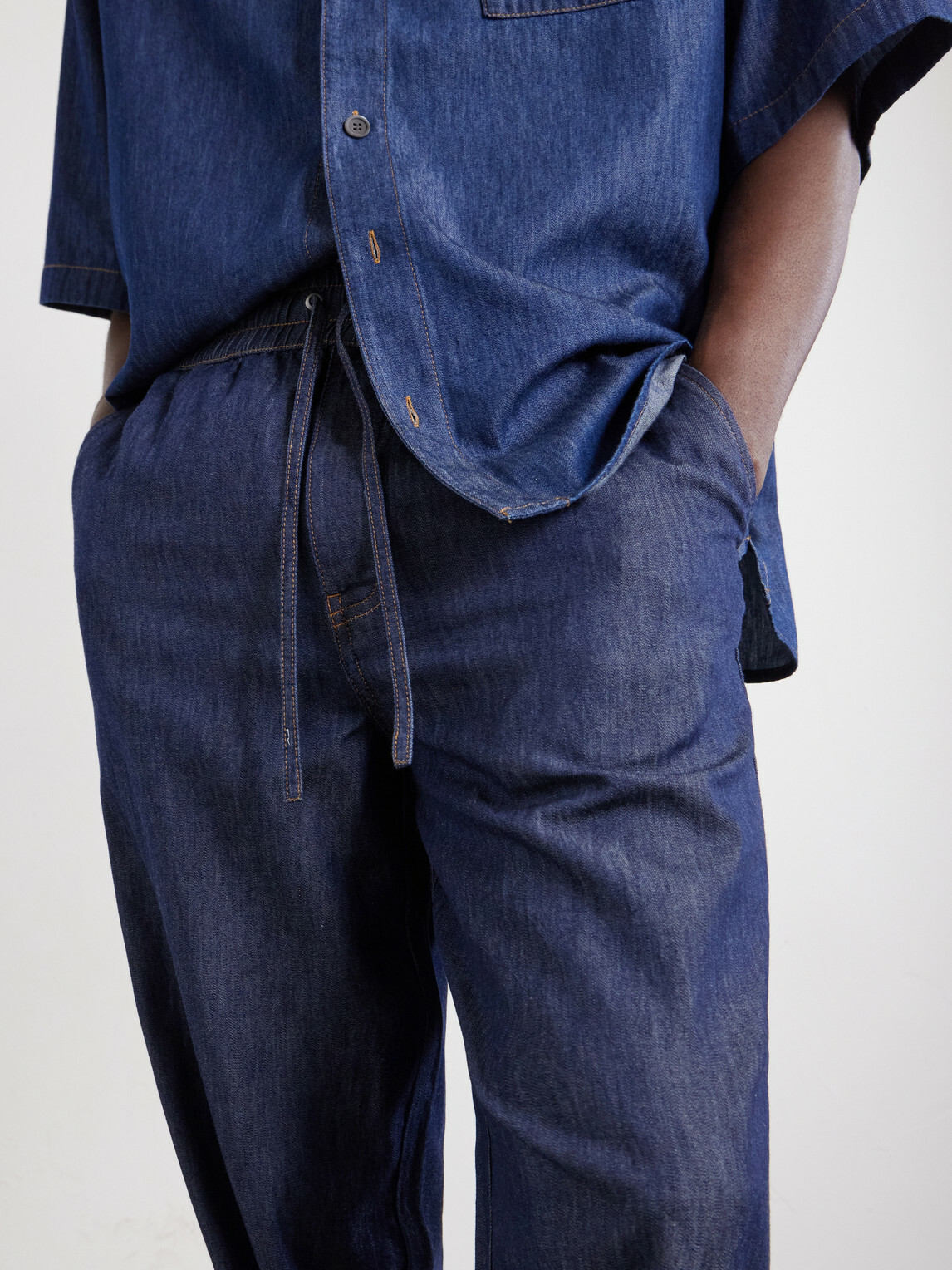 LOEWE - Anagram-Detailed Wide-Leg Jeans - Blue