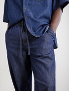 LOEWE - Anagram-Detailed Wide-Leg Jeans - Blue