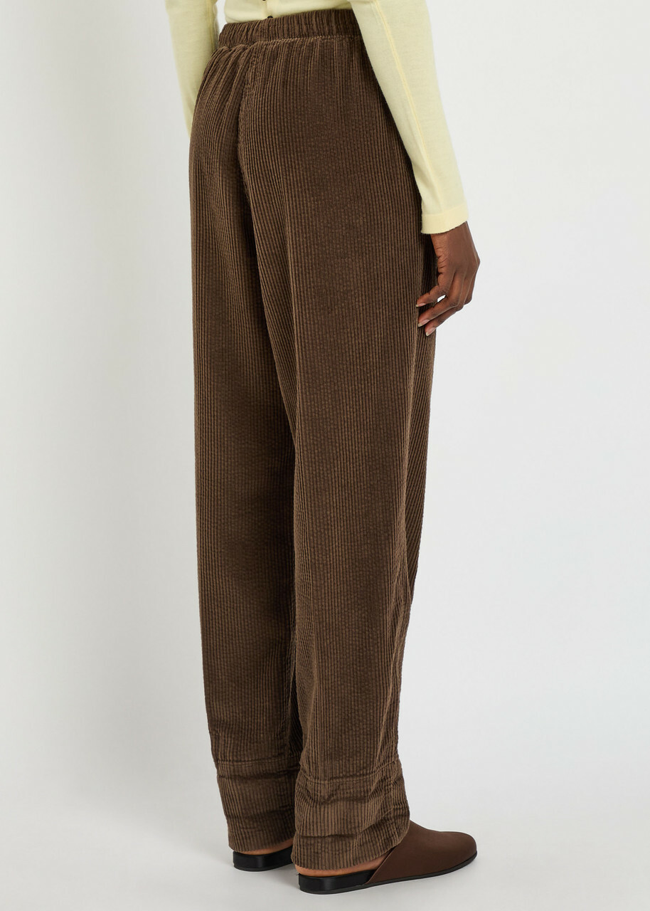 American Vintage Padow Straight-leg Corduroy Trousers Dark Brown