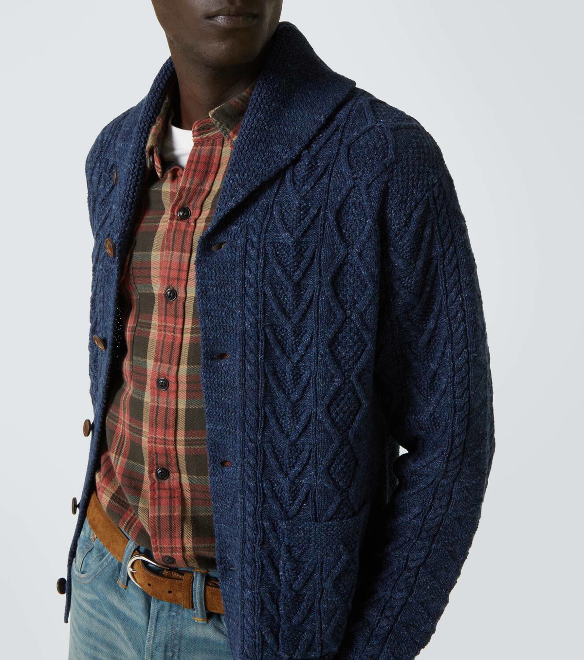 RRL Cable-knit cotton cardigan RRL