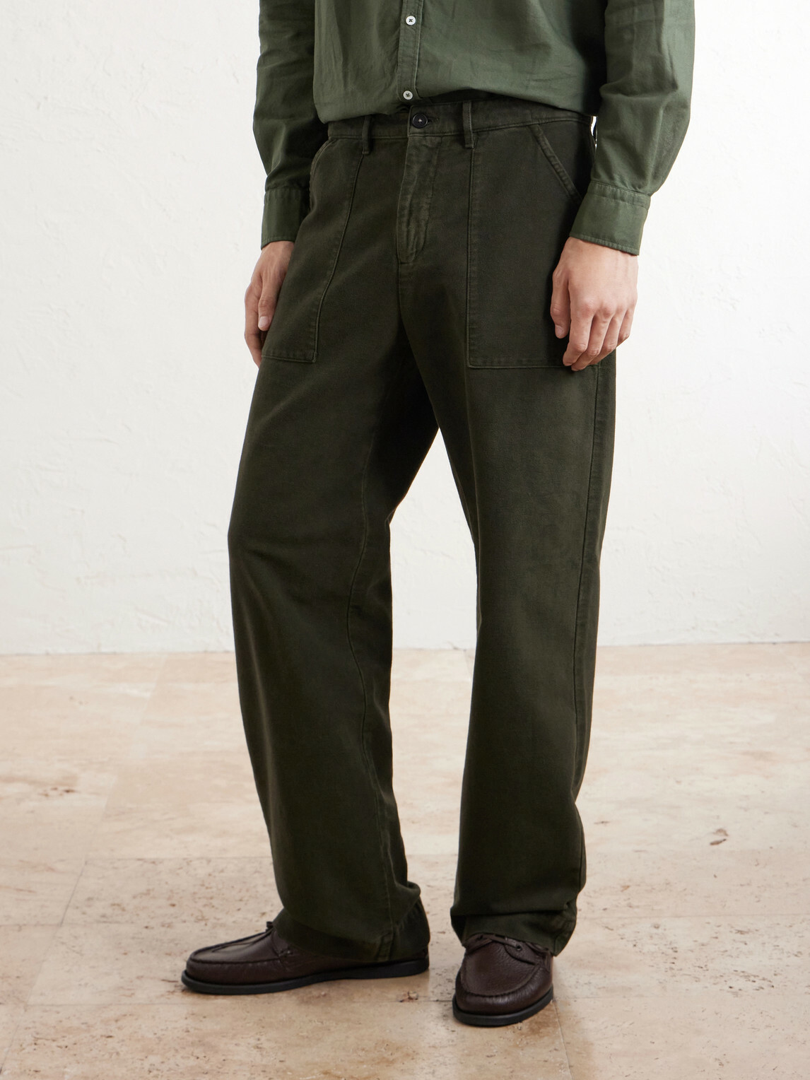 Massimo Alba - New Regata Straight-Leg Brushed Cotton Trousers - Green