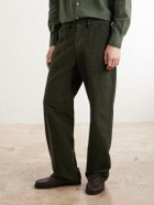 Massimo Alba - New Regata Straight-Leg Brushed Cotton Trousers - Green