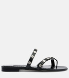 Manolo Blahnik Irafli embellished leather thong sandals
