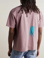 Gallery Dept. - Psychology Ed Paint-Splattered Printed Cotton-Jersey T-Shirt - Purple