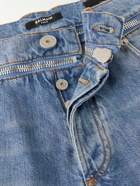Balmain - Straight-Leg Zip-Detailed Distressed Jeans - Blue