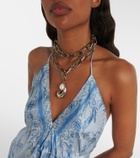 Etro Paisley asymmetric silk maxi dress