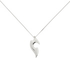 Bottega Veneta Silver Sharp Pendant Necklace