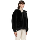 Yves Salomon - Army Reversible Black Shearling Bomber Jacket