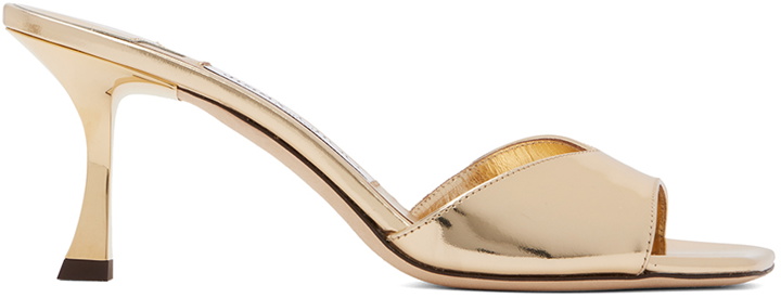 Photo: Jimmy Choo Gold Skye 70 Heeled Sandals