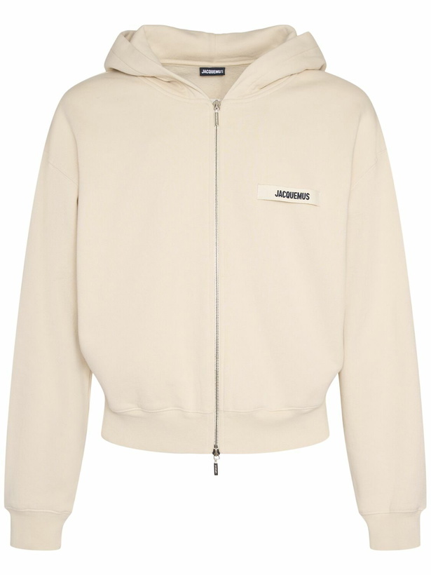 Photo: JACQUEMUS Le Hoodie Gros Grain Zip-up Sweatshirt