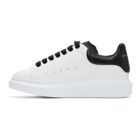 Alexander McQueen White and Black Python Oversized Sneakers