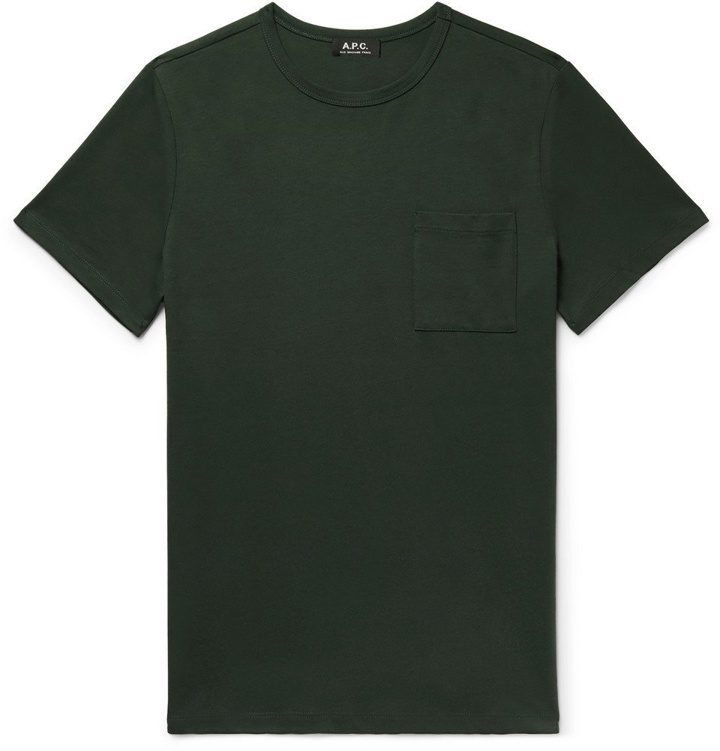 Photo: A.P.C. - Jess Cotton-Jersey T-Shirt - Men - Forest green