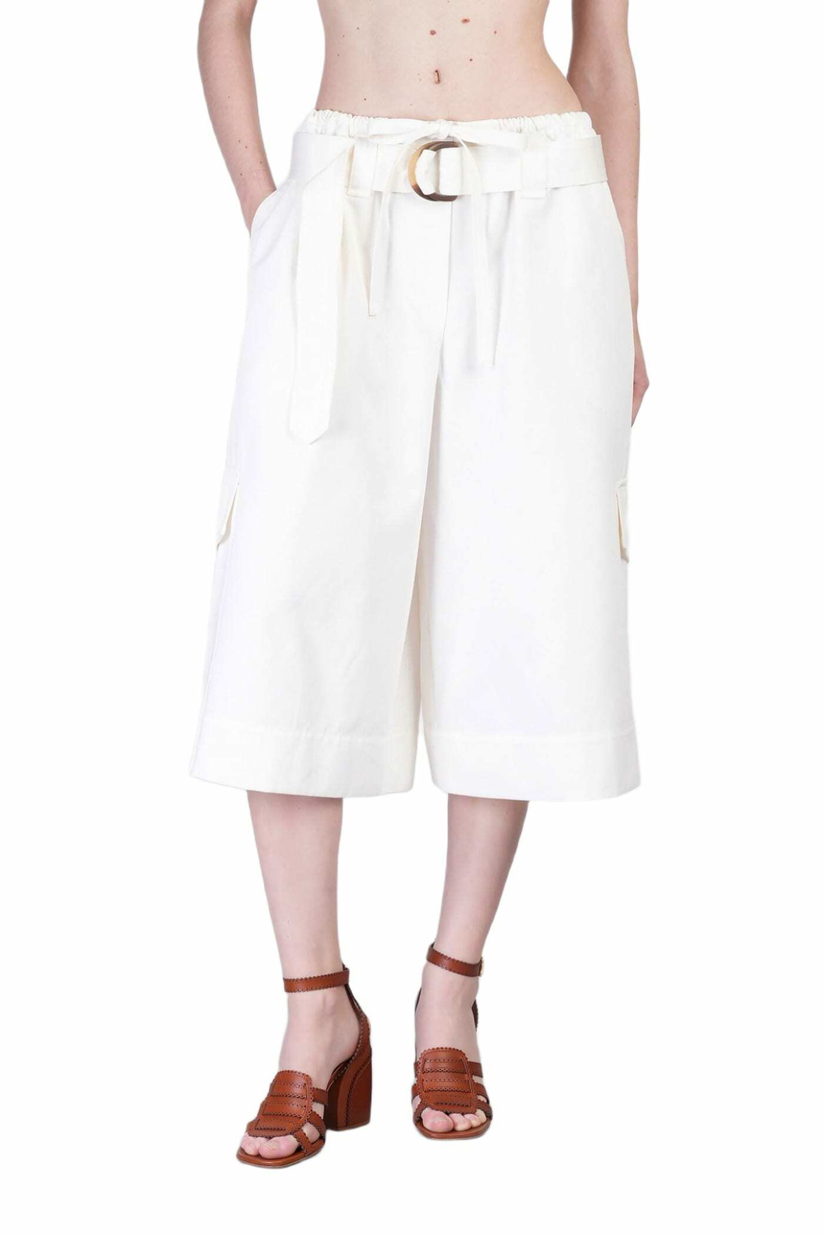 【Zimmermann】Ascension beaded floral linen shorts ZIMMERMANN Ascension belted bead-embellished floral-print
