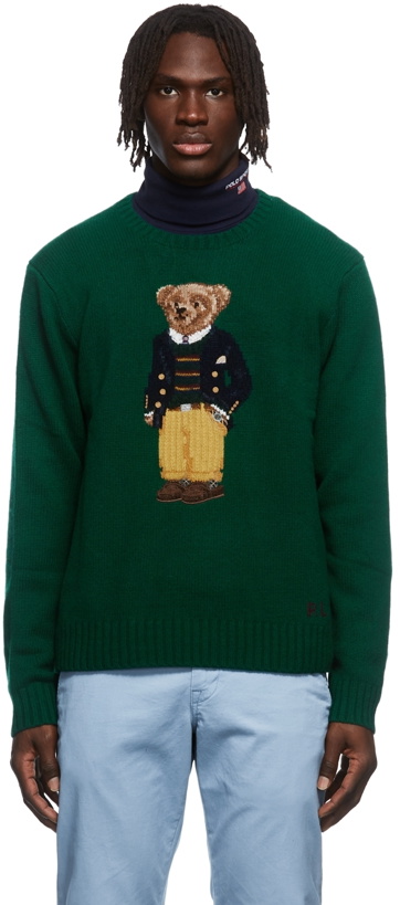 Photo: Polo Ralph Lauren Green Polo Bear Sweater
