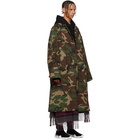 Vetements Green Camo Scarf Trench Coat