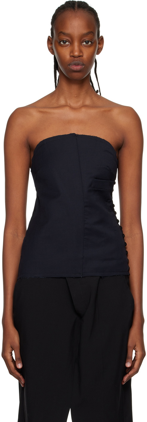 HODAKOVA Black Strapless Blouse