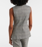 Veronica Beard Lois checked linen-blend vest