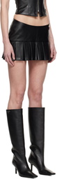 MISBHV Black School Faux-Leather Miniskirt