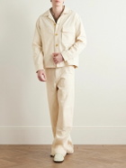 MILES LEON - Garden Slub Cotton-Canvas Shirt Jacket - Neutrals